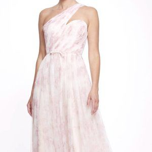 Marchesa Blush Capri Printed Gown
